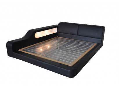 Design Bett XXL Big Betten Leder Polster Hotel 200x200cm Multifunktion Regal USB