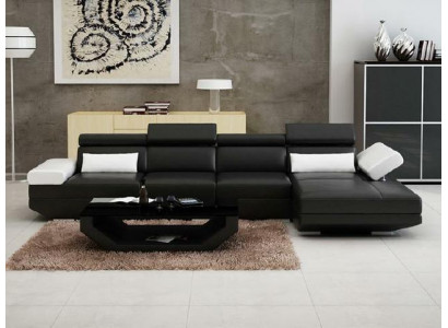 Wohnlandschaft Polster Ecke Eck Sofa Couch Garnitur Landschaft Leder - AlfredC