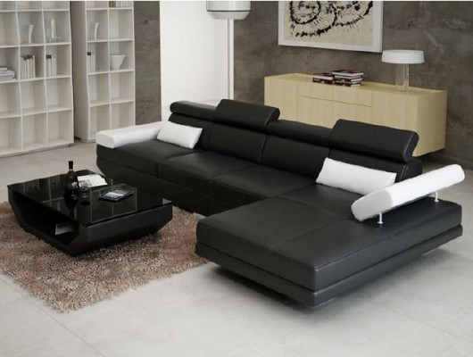 Wohnlandschaft Polster Ecke Eck Sofa Couch Garnitur Landschaft Leder - AlfredC