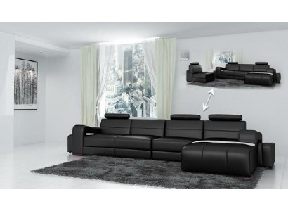 LEDERSOFA ECKSOFA COUCH DESIGNER PISA WOHNLANDSCHAFT COUCH SOFA L FORM BETA NEU