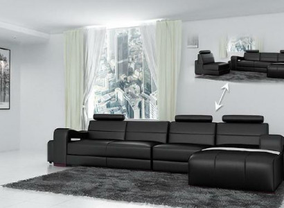 LEDERSOFA ECKSOFA COUCH DESIGNER PISA WOHNLANDSCHAFT COUCH SOFA L FORM BETA NEU