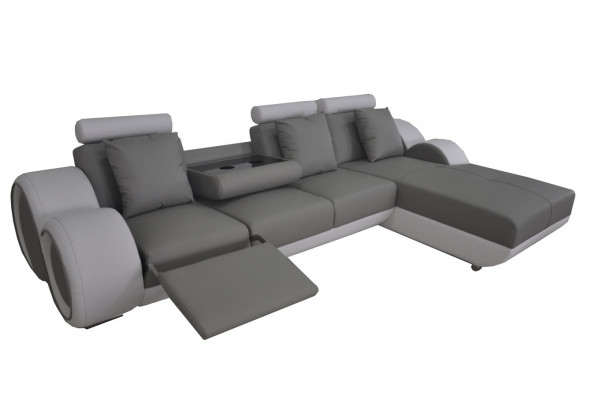 Design Sofa Couch Eck Leder Eck Garnitur Ecke Landschaft Polster L Form