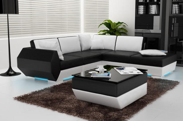 Ledersofa Couch Sofagarnitur Neu Ecksofa Eck Garnitur Dekor Modern Design