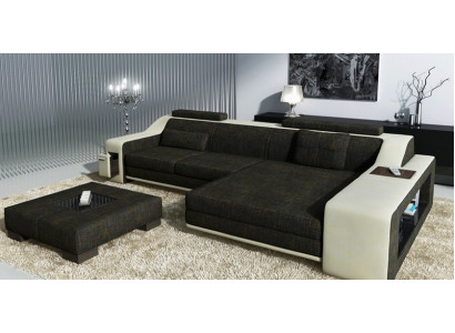 Design Ecksofa Sofa Couch Polster Sitz Sofas Eck Garnitur Textil Leder
