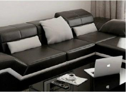 Ecksofa Sofa Couch Polster Wohnlandschaft Leder Eck Sofas Garnitur L Form NYIII
