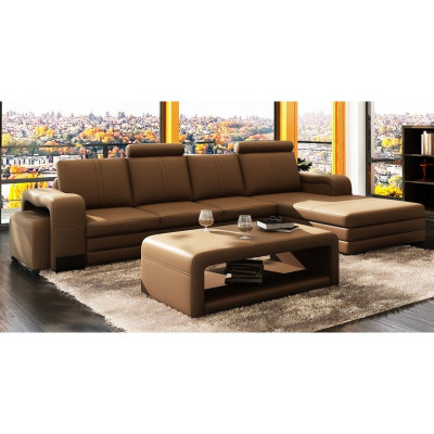 Exklusives Leder-Ecksofa Stilvolles Design für zeitlose Eleganz