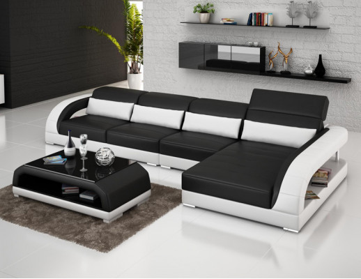 Ledersofa Couch Sofa Wohnlandschaft Eck Modern Ecksofa Design Garnitur