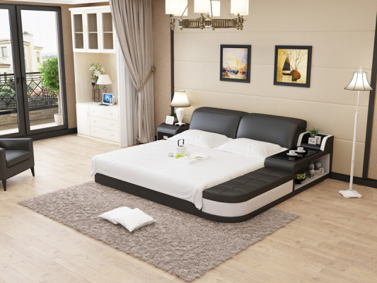 Design Leder Bett Luxus Polster Betten Doppel Modernes Ehe 140/160/180 cm