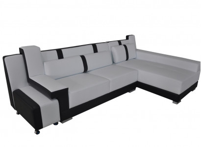 Eck Sofa Couch Polster Eck Sitz Garnitur Wohnlandschaft Beleuchtet L Form Leder