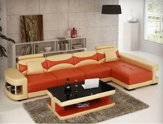 Ecksofa Eck Sofa Garnitur Couch Polster Leder Wohnlandschaft Chaiselounge Wies