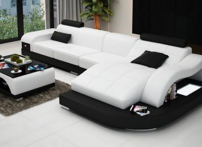 Ecksofa Couch Polster Eckgarnitur Wohnlandschaft Eckcouch Design Sofa PHM3375