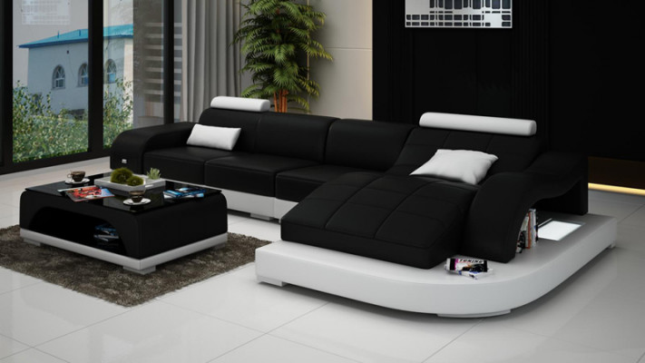 Ecksofa Couch Polster Eckgarnitur Wohnlandschaft Eckcouch Design Sofa PHM3375