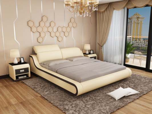 Bett mit USB Polsterbett Doppelbett Ehebett Betten 140/160/180 LB8835