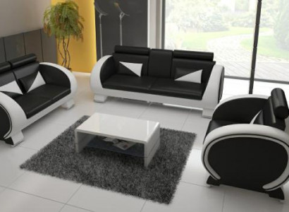 LEDERSOFA LEDERSOFA DESIGNERSOFA GARNITUR 3+1 COUCH POLSTERGARNITUR POLSTER SOFA