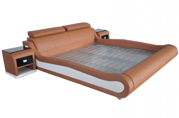 Design Luxus Bett Polster Ehe Hotel Moderne Betten Leder 140/160/180/200 cm