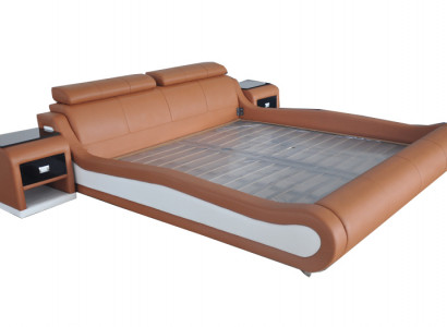 Design Luxus Bett Polster Ehe Hotel Moderne Betten Leder 140/160/180/200 cm