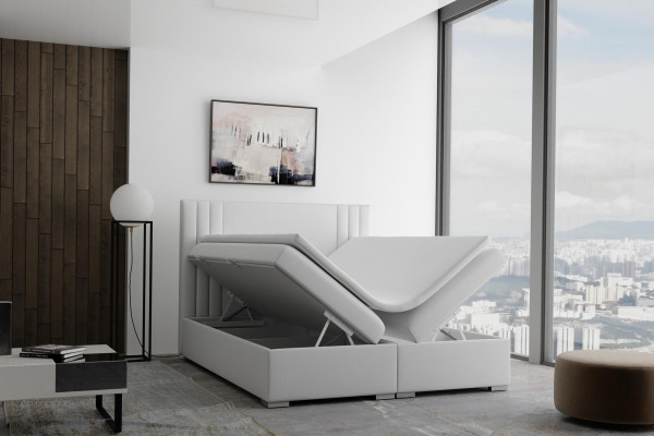 Boxspring Bett Doppel Komplett Set Matratze Topper Betten Funktion Kasten Hotel