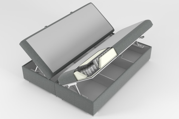 Boxspring Bett Hotel Doppel Samt Luxus Betten Polster Bettkasten Funktion Braun