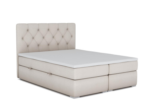 Boxspring Bett Hotel Doppel Leder Luxus Betten Polster Bettkasten Funktion Neu