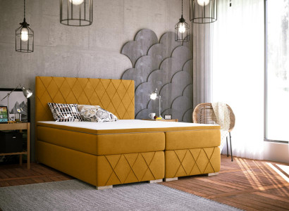Boxspring Bett Komplett Set Matratze & Topper Luxus Polster 160x200cm Betten Neu