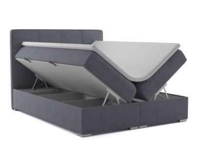 Boxspring Bett Hotel Doppel Samt Textil Luxus Betten Polster Bettkasten Funktion
