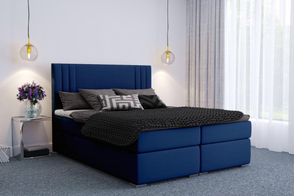 Moderne Boxspring Betten Hotel Doppel Luxus Bett Polster Kasten Funktion Stoff