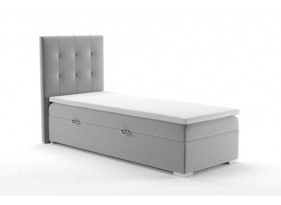 Luxus Boxspring Bett Hotel Betten Polster Funktion Bettkasten 90x200cm Grau Neu