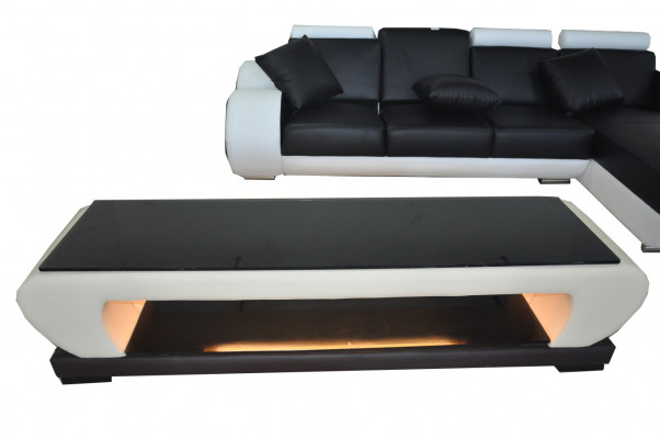 RTV TV Sideboard LederTisch Designer Glas Tisch Fernseh Schrank Neu Modern