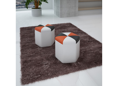 Design Polster Hocker Fußhocker Ottomane Sitz Chaise Gepolstert FT004