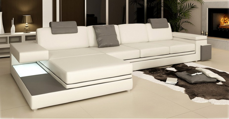 Ledersofa Wohnlandschaft XXL Ecksofa Bigsofa Design Couch Designersofa Garnitur