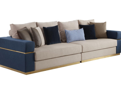 Sofa Dreisitzer Nerz Stoff Wohnzimmer Design Couchen Polster Sofas Luxus Textil
