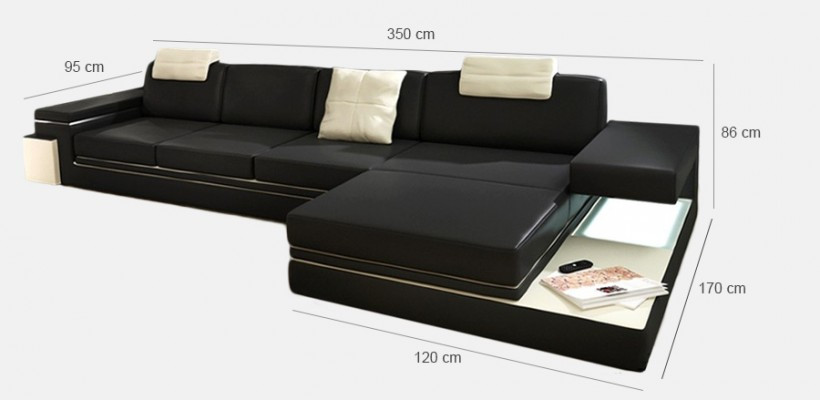 Ledersofa Wohnlandschaft XXL Ecksofa Bigsofa Design Couch Designersofa Garnitur