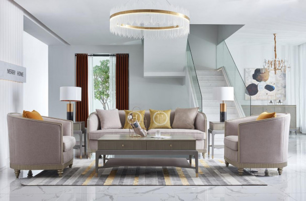 Luxus Möbel Sofagarnitur Wohnzimmer Sofa Couch Polster Set Komplette