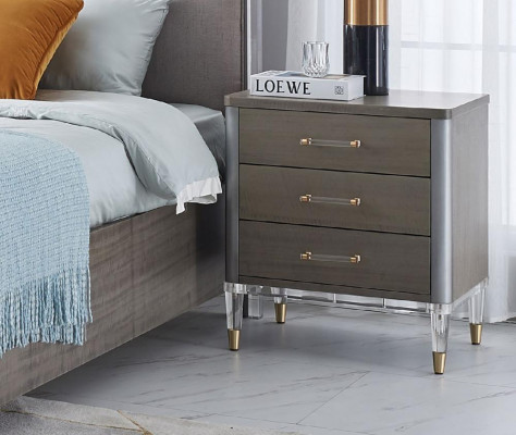 Klassisches 3 tlg. Schlafzimmer Set Klassisches Bett + Nachttisch Doppelbett