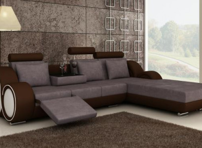 Ecksofa Sofa Couch Polster Wohnlandschaft Leder Eck Sofas Garnitur Neu Madrid II