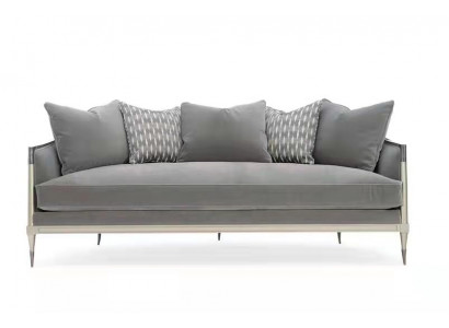 Wohnzimmer Stoff Couch Sofa 3 Sitzer Designer Couchen Couch Grau Textil Polster