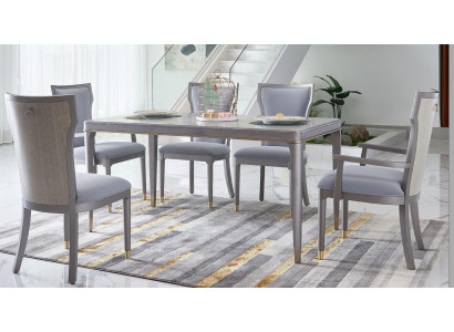 Lehnstühle Stuhl Set Gruppe Esszimmer Holz Polster Stühle 6x Lehn