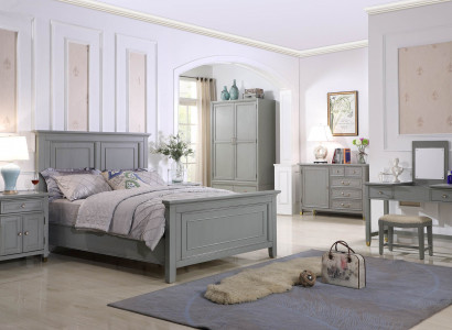 Schlafzimmer Nachttische 3 Stück Set Design Luxus Bett Holz Doppelbett neue Möbel