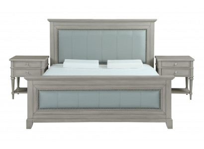 Doppelbett Schlafzimmer Hotel Ehe Luxus Bett 2x Nachttisch 3tlg. Set