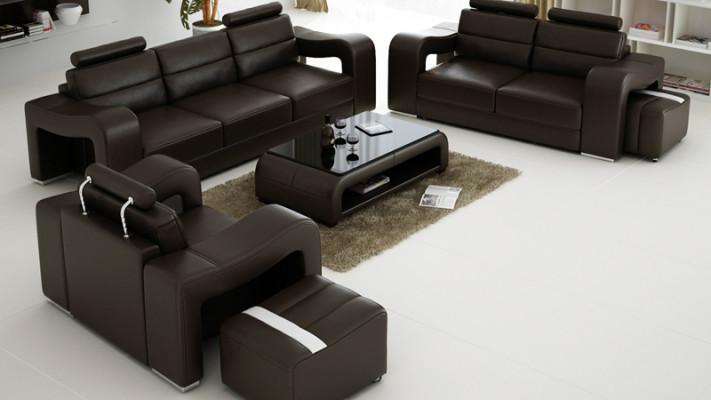 Wohn Leder Landschaft Sofa Couch Garnitur Eck Sofas Sitz Garnituren Neu Polster