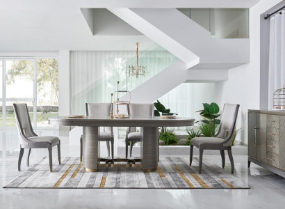 Esszimmer Tisch Designer Luxus Möbel Holz Tische 221x95cm Wohnzimmer