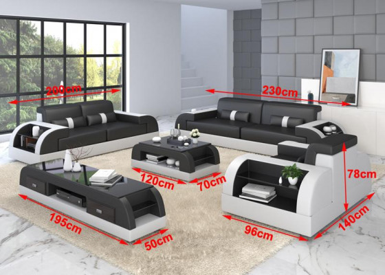 Sofa Couch Garnitur 3+3 Sitzer Garnituren Leder Couchen Polster Dreisitzer Neu