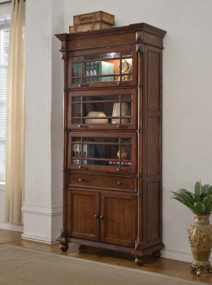 Klassische Bücherschrank Bücherregal Vitrine Vitrinenschrank Schrank Glasschrank