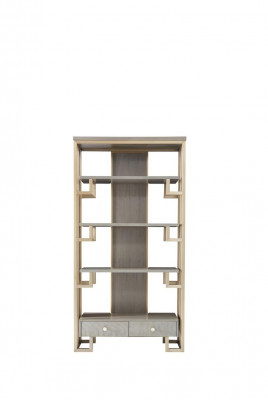 Luxus Edelstahl Vitrine Holz Designer Schrank Vitrinen Regal Schränke