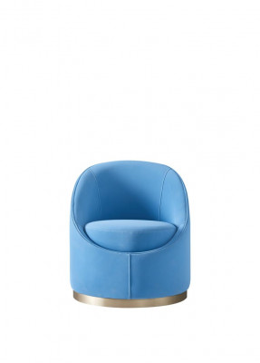 Blauer Design Hotel Lounge Club Sessel Polster Stühle Wohnzimmer