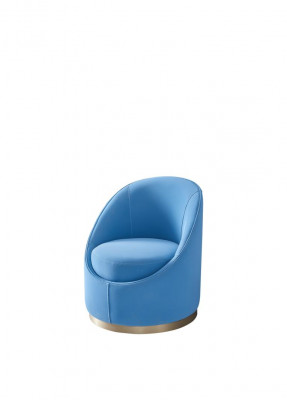 Blauer Design Hotel Lounge Club Sessel Polster Stühle Wohnzimmer