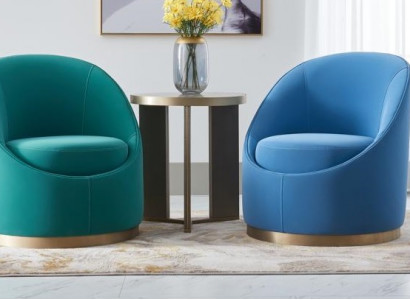 Turkis Wohnzimmer Design Sessel Einsitzer Polster Möbel Lounge Club