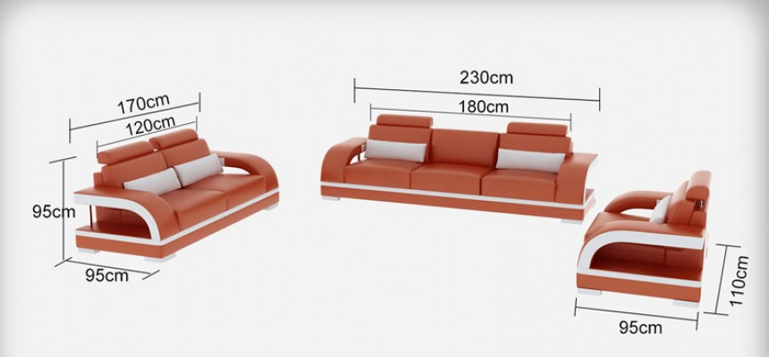 3+2+1 Garnitur Leder Sofa Couch Couchen Sofas Wohnlandschaft Luxus
