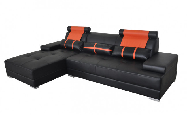 Design Leder Polster XXL Sitz Zimmer Wohn Sofa Couch Designer Eck