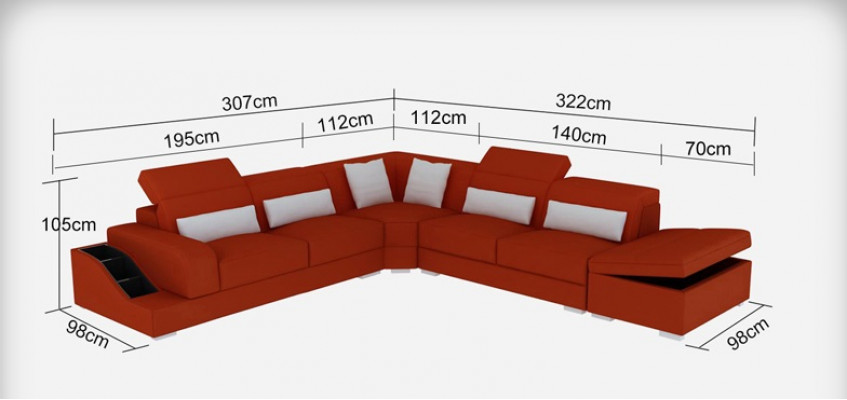Ledersofa Couch Wohnlandschaft Ecksofa Eck Garnitur Design Modern Sofa mit USB